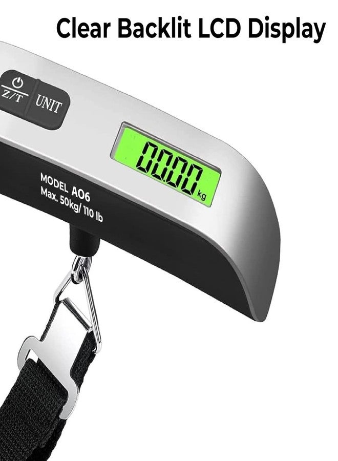 Importados unknown Luggage Scale, Digital Portable Handheld Suitcase, Travel Hanging Baggage with Backlit LCD Display, 50kg/110Pounds - Image 2